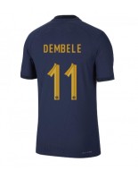 Ranska Ousmane Dembele #11 Kotipaita MM-kisat 2022 Lyhythihainen